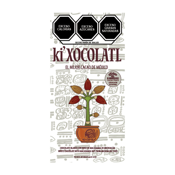 ki'Xocolatl White Chocolate with Michoacán Macadamia Nuts – Ki