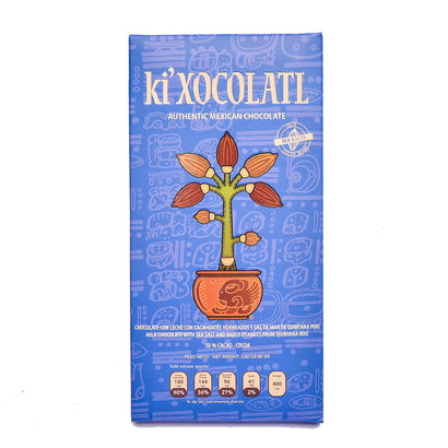 ki'Xocolatl Milk Chocolate with Roasted Peanuts & Quintana Roo Sea Salt