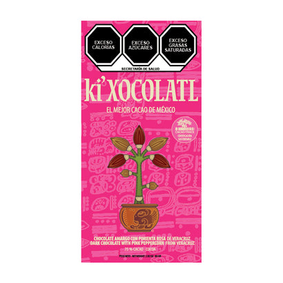 ki'Xocolatl Semi-Bitter Chocolate with Veracruz Pink Peppercorn