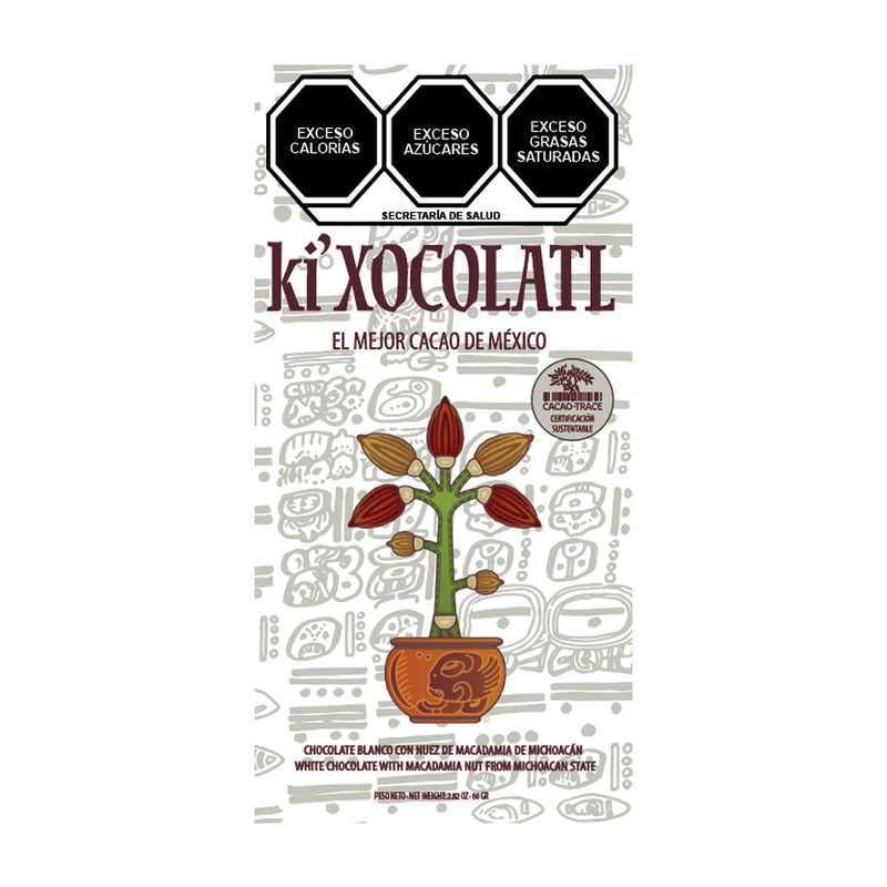 ki'Xocolatl White Chocolate with Michoacán Macadamia Nuts – Ki